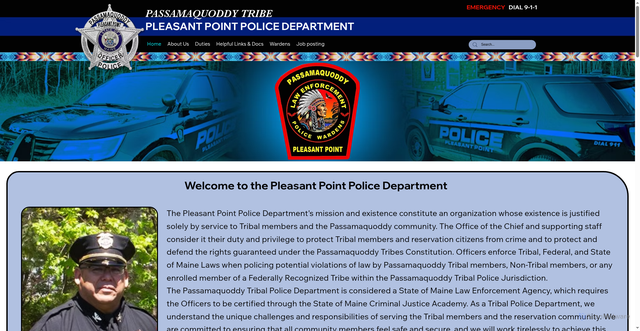 Security scan screenshot of https://www.pleasantpointpolice.gov/