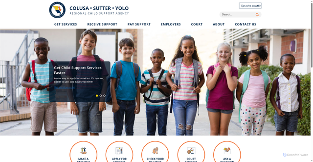 Security scan screenshot of https://www.colusasutteryolochildsupport.gov/