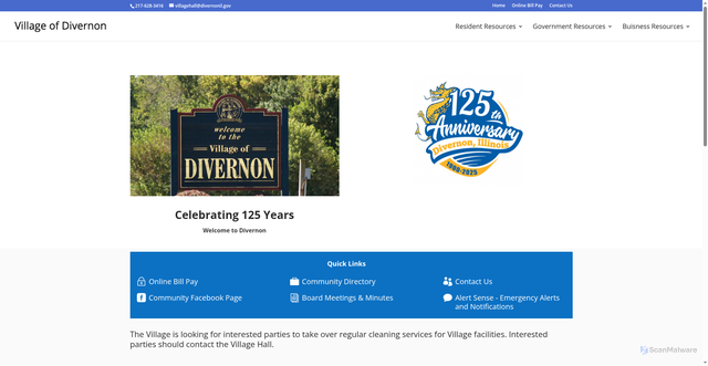 Security scan screenshot of https://divernonil.gov/