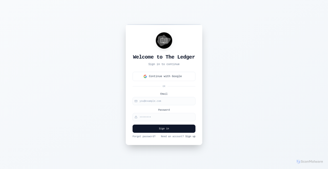 Security scan screenshot of https://the-ledger.us/