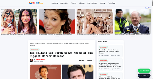Security scan screenshot of https://chshyd.in/entertainment/tom-holland-net-worth-grows/