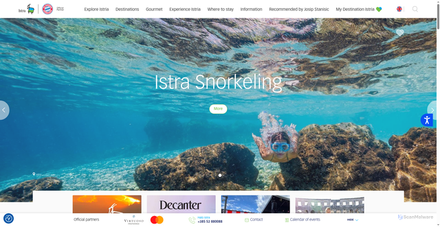 Security scan screenshot of https://istra.hr