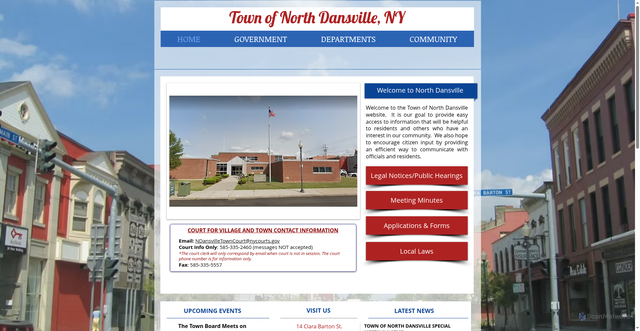 Security scan screenshot of https://www.northdansville.gov/