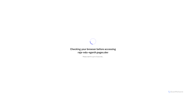Security scan screenshot of https://raja-edu-egenih.pages.dev/