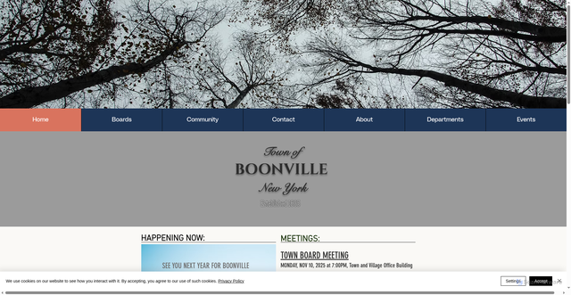 Security scan screenshot of https://www.townofboonvilleny.gov/
