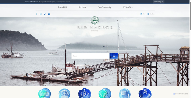 Security scan screenshot of https://barharbormaine.gov/