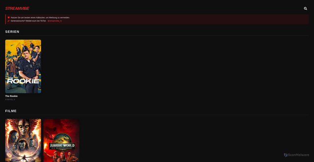 Security scan screenshot of https://streamvibe-lpo8wr7jld.edgeone.app/