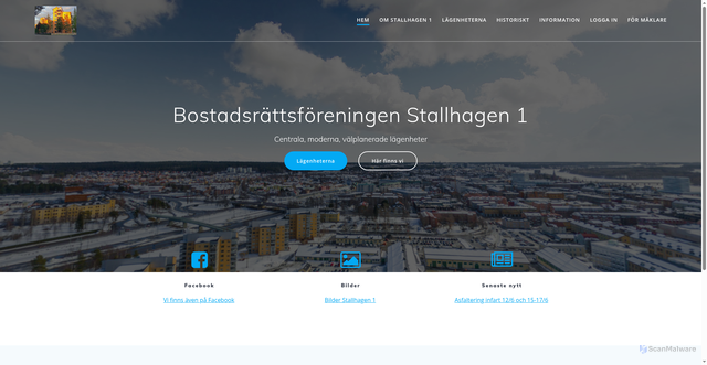 Security scan screenshot of https://stallhagen1.se