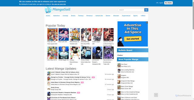 Security scan screenshot of https://sailmg.com