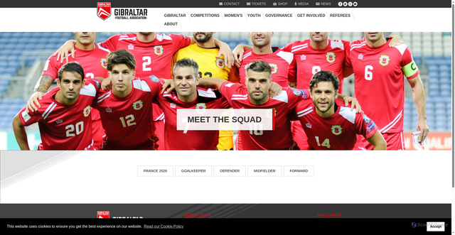 Security scan screenshot of https://www.gibraltarfa.com/teams/france-40363
