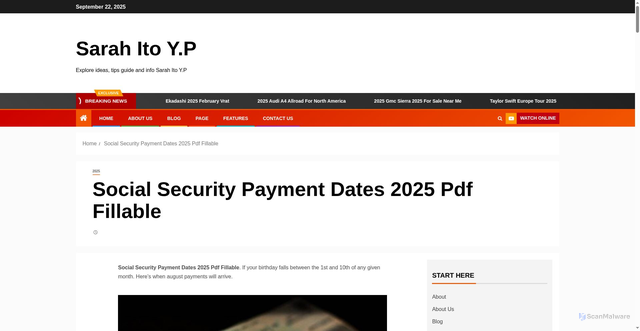 Security scan screenshot of https://sarahitoyp.pages.dev/icin-social-security-payment-dates-2025-pdf-fillable-umrpu/