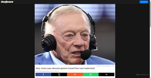 Security scan screenshot of https://thescore.com/nfl/news/3363150/amp