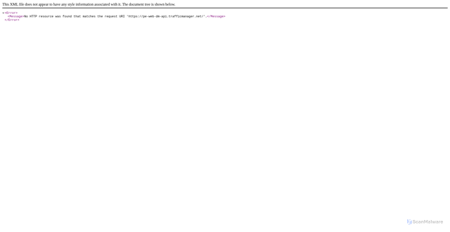 Security scan screenshot of https://pe-web-dm-api.trafficmanager.net