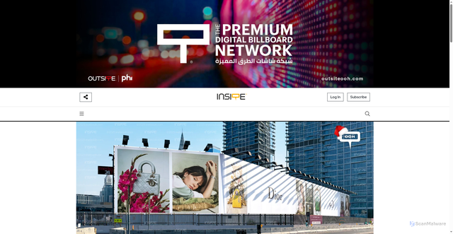 Security scan screenshot of https://insiteooh.com/article/13199-mikey-madison-and-mia-goth-for-dior-a-dooh-campaign-promotes-the-lady-dior-bag