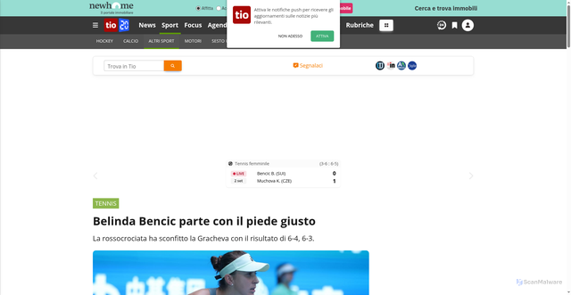 Security scan screenshot of https://www.tio.ch/sport/altri-sport/1877877/belinda-bencic