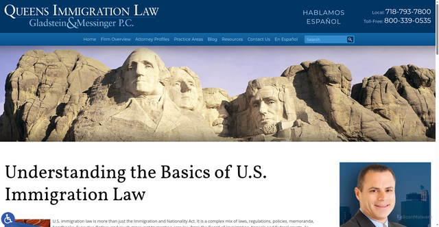 Security scan screenshot of https://www.queensimmigrationlaw.com/us-immigration-law-basics/