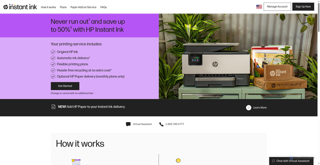 Security scan screenshot of https://hpinstantink.com