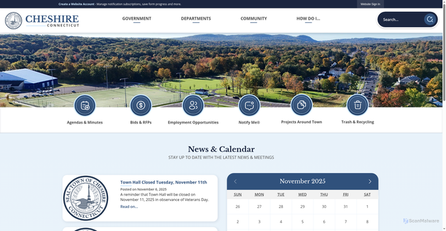 Security scan screenshot of https://cheshirect.gov/