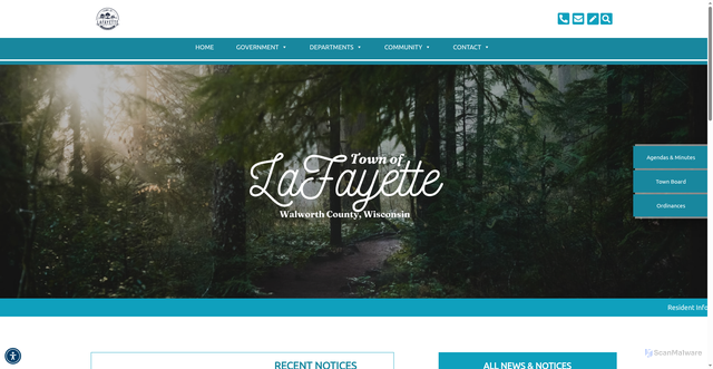 Security scan screenshot of https://lafayettewcwi.gov/