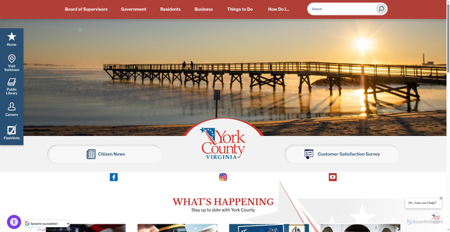 Security scan screenshot of https://yorkcounty.gov/