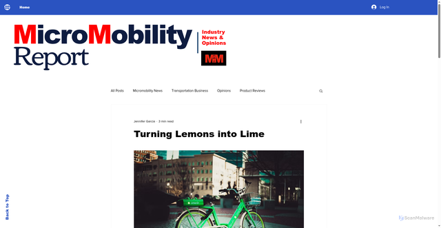 Security scan screenshot of https://www.micromobilityreport.com/post/lime-s-sour-patch