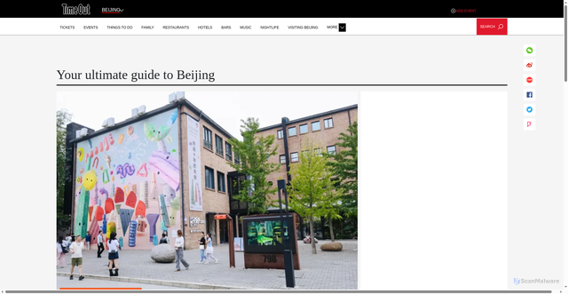 Security scan screenshot of https://www.timeoutbeijing.com/