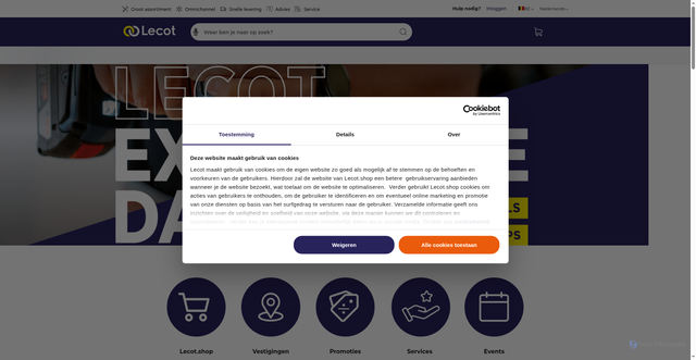 Security scan screenshot of https://lecot.be