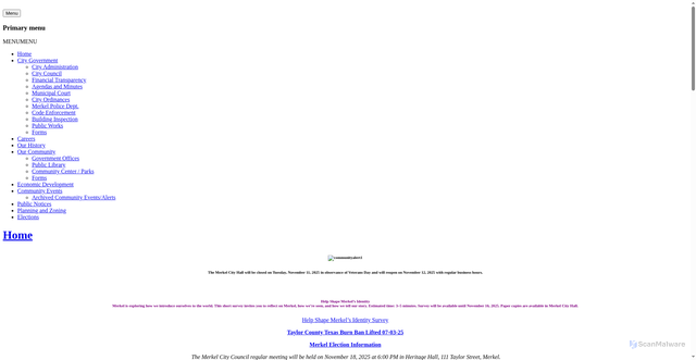 Security scan screenshot of https://merkeltexas.com/