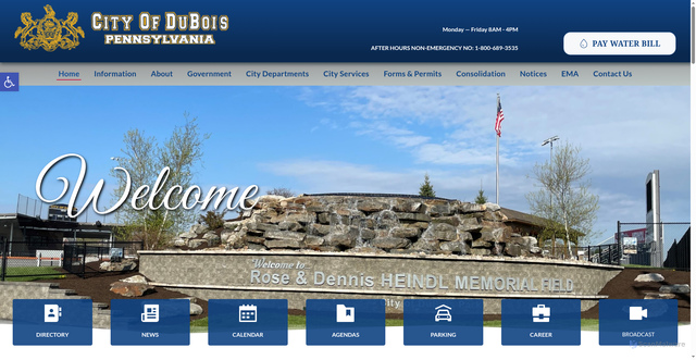 Security scan screenshot of https://duboispa.gov/
