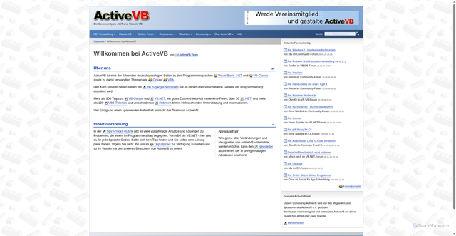 Security scan screenshot of https://www.activevb.de