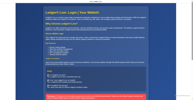 Security scan screenshot of https://begin-logorlive.wixstudio.com/us-en-start