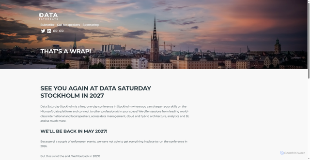 Security scan screenshot of https://datasatsto.se