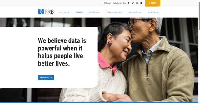 Security scan screenshot of https://www.prb.org
