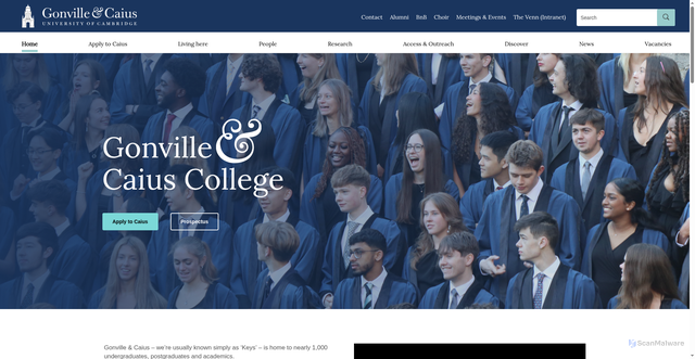 Security scan screenshot of https://www.cai.cam.ac.uk/