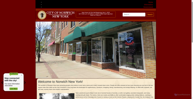 Security scan screenshot of https://www.norwichnewyork.gov/