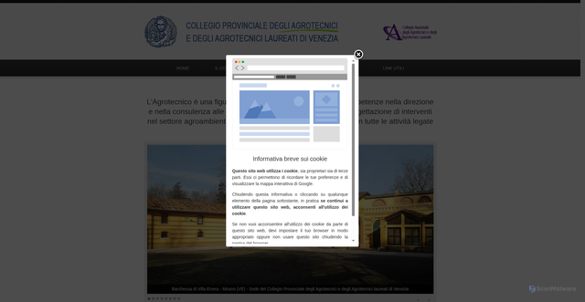 Security scan screenshot of https://www.agrotecnicivenezia.it/