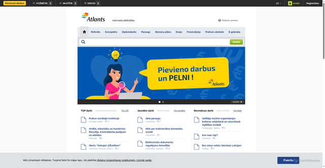 Security scan screenshot of https://atlants.lv