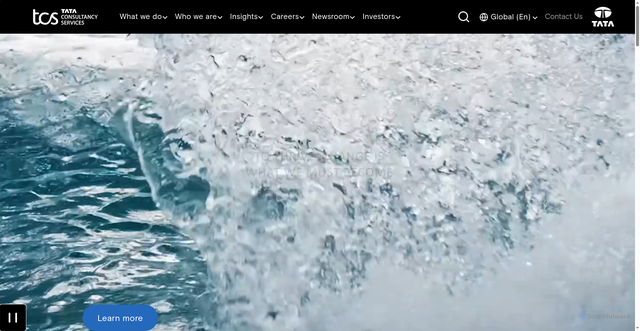 Security scan screenshot of https://tcs.com