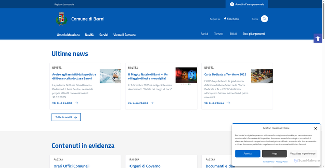 Security scan screenshot of https://comune.barni.co.it/