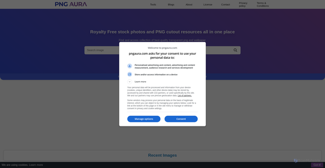 Security scan screenshot of https://pngaura.com