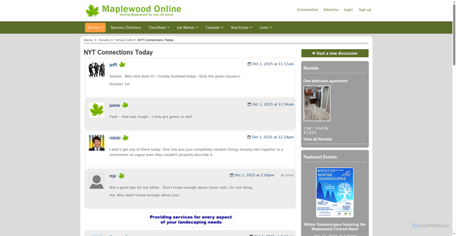 Security scan screenshot of https://maplewood.worldwebs.com/forums/discussion/nyt-connections-today-a