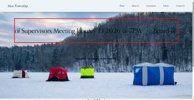 Security scan screenshot of https://www.moetownshipmn.gov/
