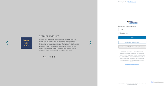 Security scan screenshot of https://tracers.jcrinc.com