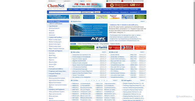 Security scan screenshot of https://chemnet.com