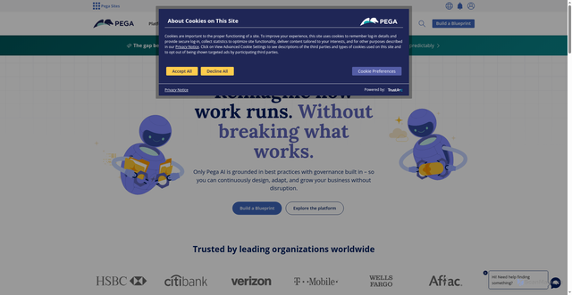 Security scan screenshot of https://www.pega.com