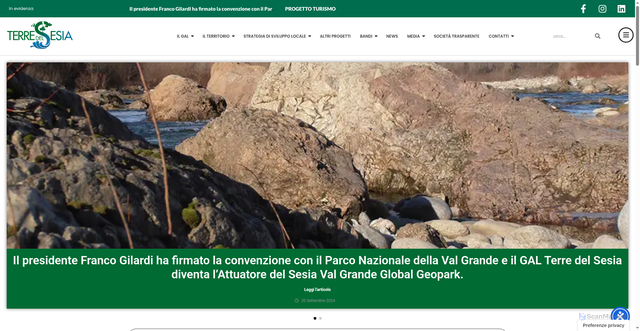 Security scan screenshot of https://www.terredelsesia.it/
