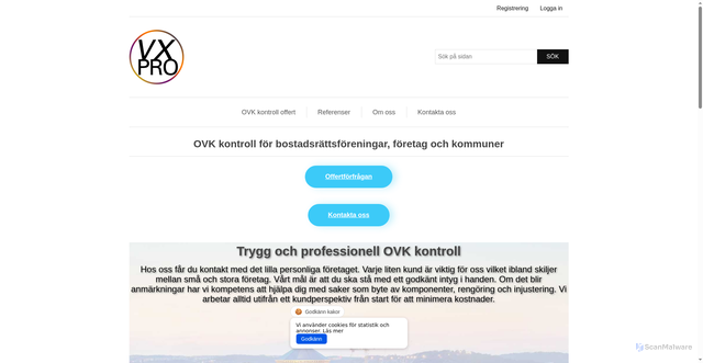 Security scan screenshot of https://ovk-kontroll.se