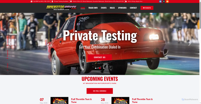 Security scan screenshot of https://racebmp.com