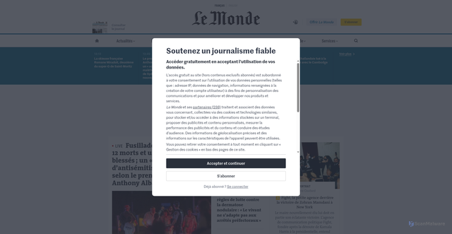 Security scan screenshot of https://vandoorsslaere.clients-smspickup.com/