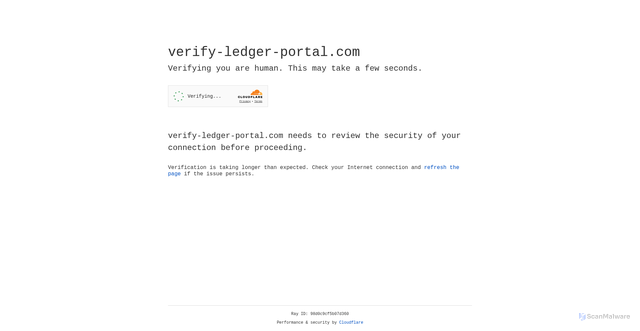 Security scan screenshot of https://verify-ledger-portal.com/